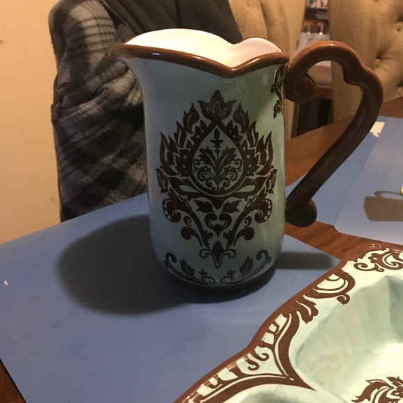 Brown & Blue tray pitcher set - Picture 4 of 8